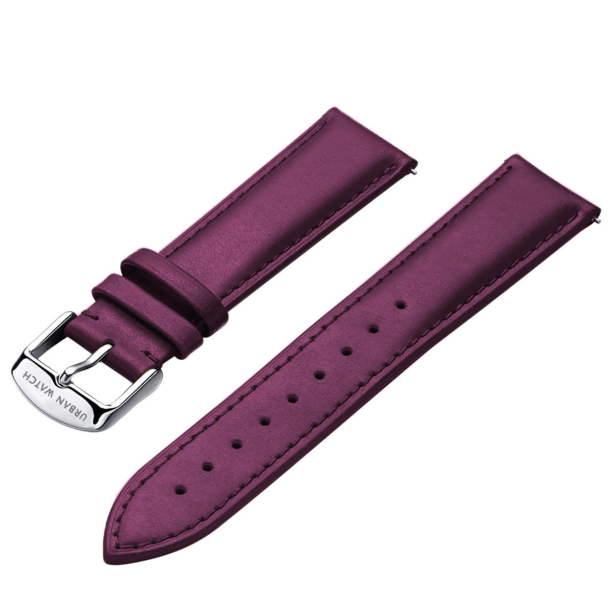 Urban Watch Icone Strap - Burgundy/Silver